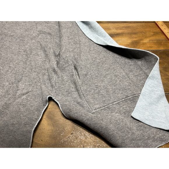 J Jill Reversible Blue/Gray Long Open Front Cardigan Sweater Size XL - Picture 11 of 12